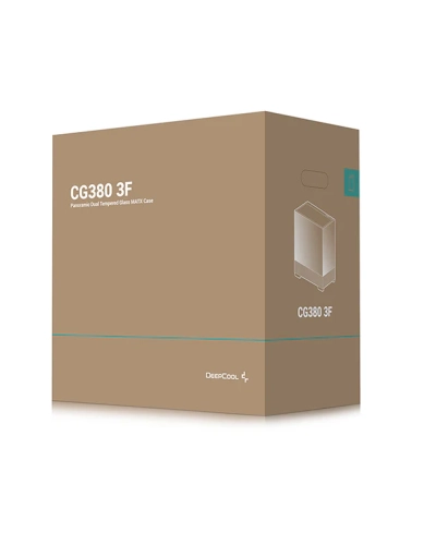 корпус Deepcool CG380 3F без БП, боковое окно (панорама), 3x120mm ARGB PWM вентилятора, черный, mATX фото 6
