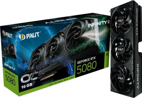 Видеокарта Palit PCI-E 5.0 PA-RTX5080 INFINITY 3 OC NVIDIA GeForce RTX 5080 16Gb 256bit GDDR7 2295/ 30000 HDMIx1 DPx3 HDCP Ret (NE75080U19T2-GB2035S) фото 11