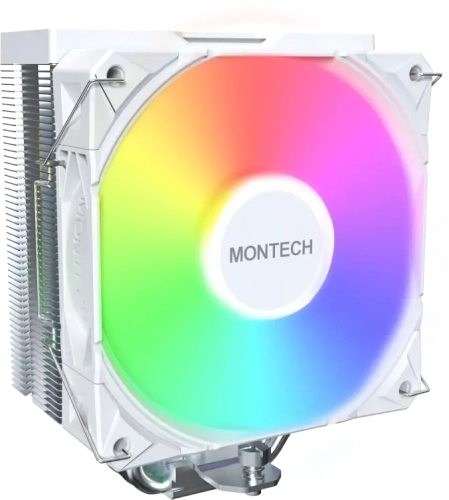 Устройство охлаждения(кулер) Montech NX400 ARGB Soc-AM5/AM4/1200/1700/1851 белый 4-pin 34.17dB Al+Cu 220W 874gr Ret (NX400ARGBWH) фото 6