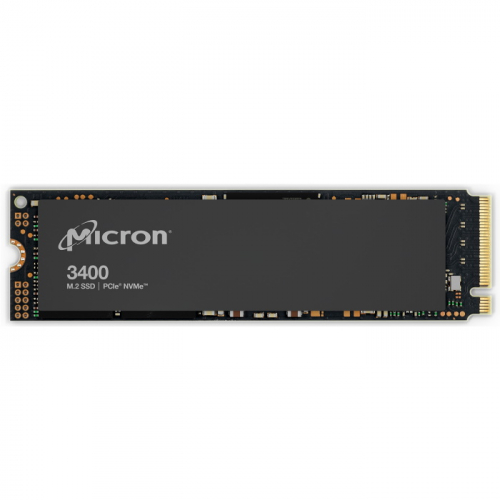 Твердотельный накопитель SSD 512GB Micron 3400, M.2 2280, NVMe, PCIe 4.0 x4, 3D TLC, R/W 6600/3600MB/s, IOPs 360 000/700 000, 300TBW (MTFDKBA512TFH-1BC1AABYY)