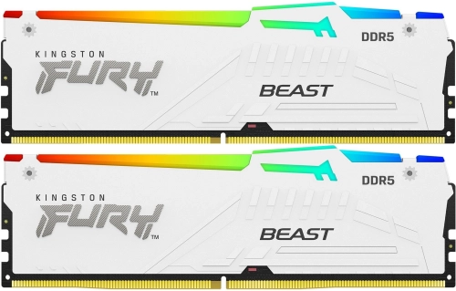 Память DDR5 2x16GB 6400MHz Kingston KF564C32BWEAK2-32 Fury Beast RGB RTL Gaming PC5-51200 CL32 DIMM 288-pin 1.4В kit dual rank с радиатором Ret
