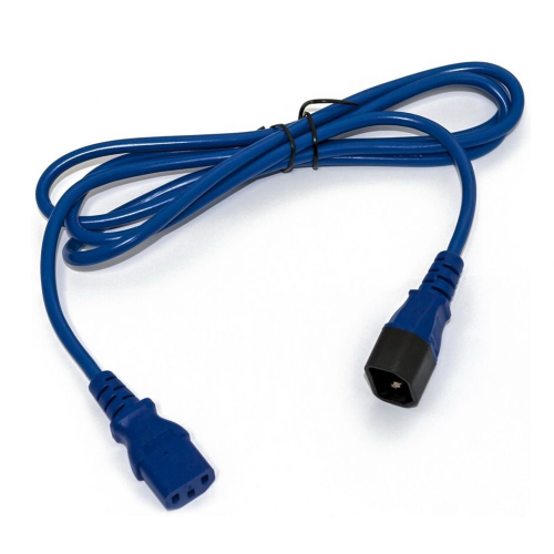Сетевой кабель Hyperline PWC-IEC13-IEC14-3.0-BL Кабель питания монитор-компьютер IEC 320 C13 - IEC 320 C14 (3x1.0), 10A, прямая вилка, 3м, цвет синий (ПВС-АП-3*1,0-250-C13C14-10-3,0 ГОСТ 30851.1-2002 (МЭК 60320-1:1994))
