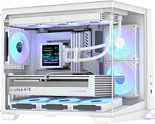 корпус Formula V Line Crystal Z4M Plus White, MATX, TYPE-C*1, USB3.0*1, RIGHT 2x120mm ARGB, BOTTOM 3x120mm ARGB, REAR 1x120mm ARGB
