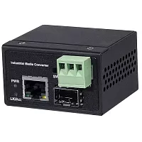 Промышленный компактный Ultra PoE медиаконвертер Gigabit Ethernet, SFP 1000Мбит/c, RJ45 10/100/1000Мбит/c, поддержка LFP. Порт PoE: до 90W (IEEE 802.3af/at/bt). Автома? (NS-MC-1G1GX-P/IS)
