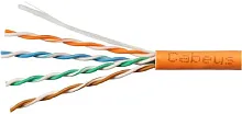 Cabeus UTP-4P-Cat.5e-SOLID-LSZH-100 Кабель витая пара UTP (U/ UTP), категория 5e, 4 пары (24 AWG), одножильный, оранжевый, LSZH, нг(А)-HF, (100 м)