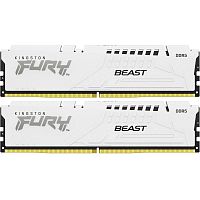 Модуль памяти DDR 5 DIMM 32Gb PC48000, 6000Mhz, Kingston FURY Beast White EXPO CL30 (Kit of 2) (KF560C30BWEK2-32) (retail)