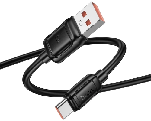 Кабель Hoco X115 51974 USB (m)-USB Type-C (m) 1.2м черный фото 2
