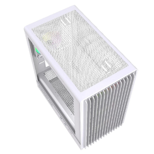 Powercase Корпус Mistral Micro C4W ARGB, Tempered Glass, 4x 120mm ARGB PWM Fan, белый, mATX (CMMCW-A4) фото 2