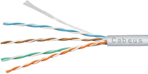 Кабель информационный Cabeus UTP-4P-Cat.5e-SOLID-LSZH-WH-100 кат.5E U/ UTP 4 пары LSZH внутренний 100м белый (2175552) (2175552#MLN)
