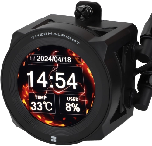 Система водяного охлаждения Thermalright Core Vision 360 Soc-AM5/ AM4/ 1200/ 1700/ 1851 черный 4-pin 28.1dB Al LCD Ret (C-VISION-360-BL) фото 2