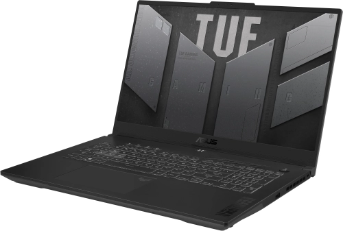 Ноутбук ASUS TUF A17 FA707NUG-HX182 17.3(1920x1080 (матовый, 144Hz) IPS)/ AMD Ryzen 7 7445HS(3.55Ghz)/ 16Gb/ 512PCISSDGb/ noDVD/ RTX4050 6Gb/ Cam/ BT/ WiFi/ 56WHr/ war 1y/ 2.6kg/ Mecha (90NR0EF5-M00AX0) фото 4