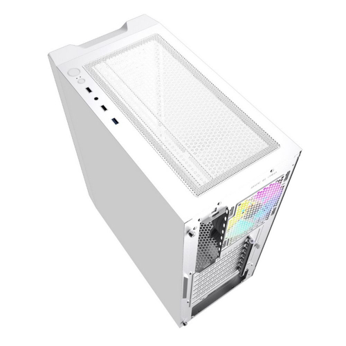 Powercase CMIEW-F4S Корпус Mistral Evo White, Tempered Glass, 1x 120mm PWM ARGB fan + ARGB Strip + 3x 120mm PWM non LED fan, белый, ATX (CMIEW-F4S) фото 6