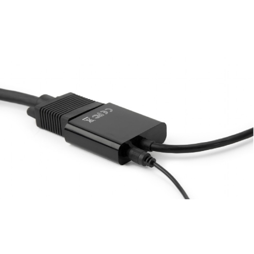 *Bion Переходник с кабелем HDMI - VGA+Audio, 19M/ 15F + miniJack 3.5mm, длина кабеля 15см, черный [BXP-A-HDMI-VGA-03] фото 3