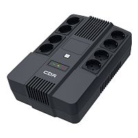 ИБП CBR [UPS-OFK-101E-600] 600VA/ 360W, Schuko CEE 7 Outlets: (x4 Battery & Surge Protected; x4 Surge Protected), LED, AVR, 12V/ 7Ah