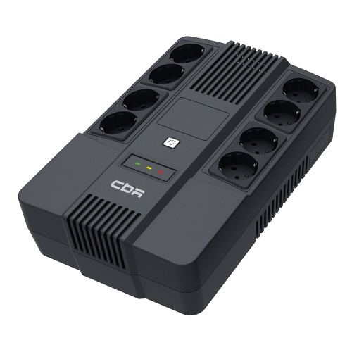 ИБП CBR [UPS-OFK-101E-600] 600VA/ 360W, Schuko CEE 7 Outlets: (x4 Battery & Surge Protected; x4 Surge Protected), LED, AVR, 12V/ 7Ah