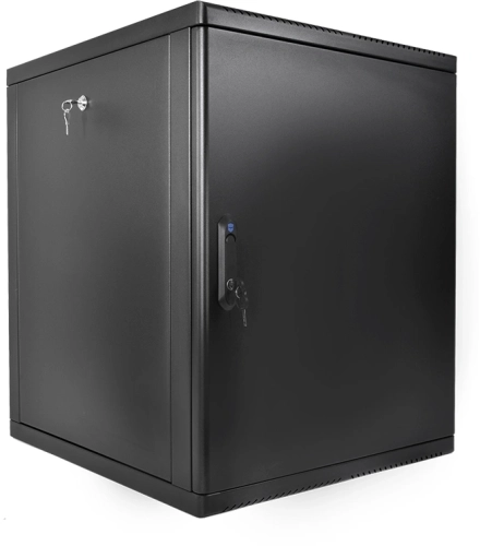ЦМО Шкаф телекоммуникационный настенный разборный 12U (600 x 650) съемные стенки, дверь металл, цвет черный (ШРН-М-12.650.1-9005)