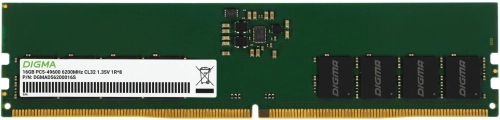 Память DDR5 16GB 6200MHz Digma DGMAD56200016S RTL PC5-49600 CL32 DIMM 288-pin 1.35В single rank Ret