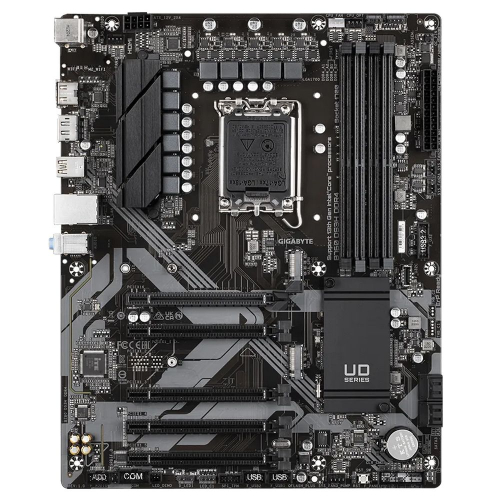 Материнская плата Gigabyte OEM B760 DS3H DDR4, Socket 1700, Intel®B760, 4xDDR4-3200, HDMI+DP, 5xPCI-Ex16, 4xSATA3(RAID 0/ 1/ 5/ 10), 2xM.2, 8Ch Audio, GLan, (4+4)xUSB2.0, (1+2)xUSB3.2, (1+1)xUSB3.2 Type-C™, 1xPS/ 2, ATX, RTL (B760 DS3H DDR4|OEM)