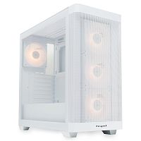 Корпус без блока питания/ HSPD M740, Mesh Mid Tower, white, TG, 0.6 SPCC, 4x120mm ARGB E-ATX, ATX, mATX, mITX 170/400/200mm 4x2.5", 2x3.5", 7xPCI 1xUSB-A 3.0, 1xUSB-C 3.0 460x218x450mm (M740-TGWH-ARGB)