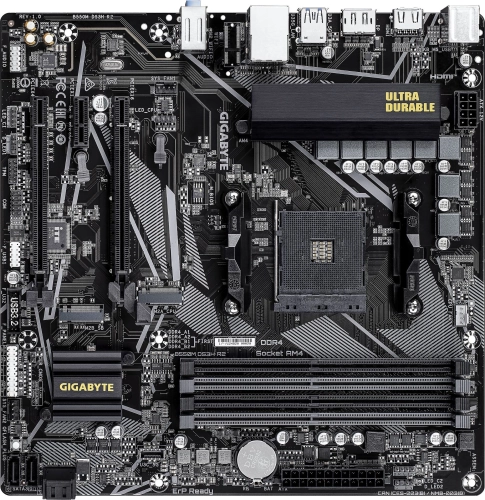 Материнская плата Gigabyte B550M DS3H R2 Soc-AM4 AMD B550 4xDDR4 mATX AC`97 8ch(7.1) GbLAN RAID+HDMI+DP
