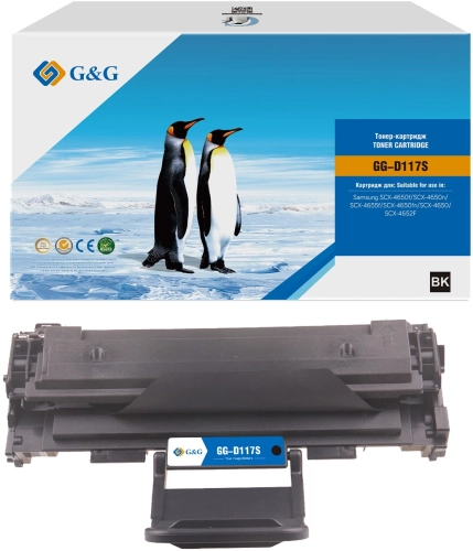 Картридж лазерный G&G GG-D117S MLT-D117S черный (2500стр.) для Samsung SCX-4650f/ SCX-4650n/ SCX-4655f/ SCX-4650fn/ SCX-4650/ SCX-4652F