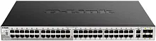 Коммутатор/ DGS-3130-54PS Managed L3 Stackable Switch 48x1000Base-T PoE, 2x10GBase-T, 4x10GBase-X SFP+, PoE Budget 370W (740W with DPS-700), Surge 6KV, CLI, 1000Base-T Management, RJ45 Console, USB, RPS, Dying Gasp (DGS-3130-54PS/B2A)