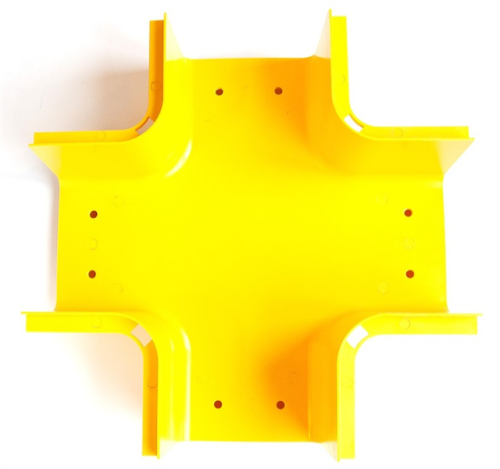 Х-соединитель оптического лотка 120 мм, желтый (LAN-OT120-XT)