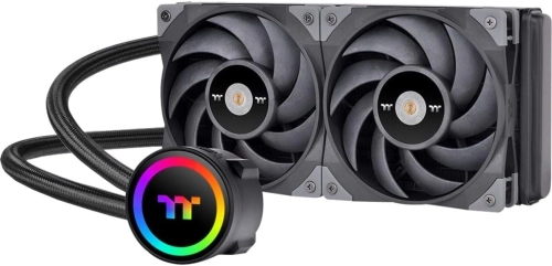 Жидкостная система охлаждения Thermaltake TOUGHLIQUID 240 ARGB Sync |CL-W319-PL12BL-A| All-In-One Liquid Cooling System/ Water Block ARGB |CL-W319-PL12BL-A| Sync/ Fan 120*2/ PWM 500;2000rpm/ black (527965)