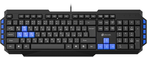 Клавиатура Оклик 750G FROST WAR черный/черный USB Multimedia for gamer (337452)
