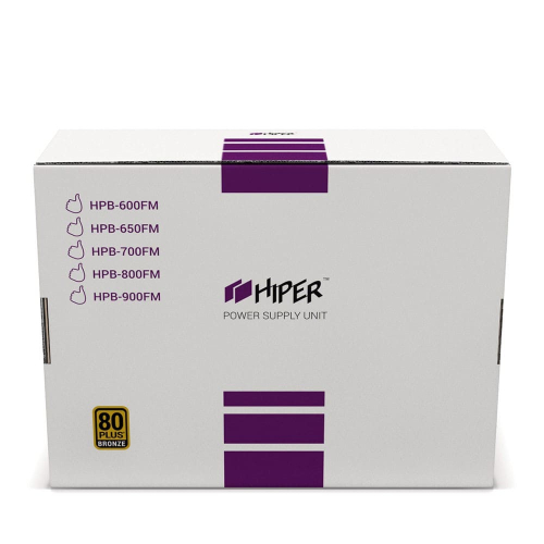 Модульный блок питания HIPER HPB-800FM (ATX 2.31, 800W, ActivePFC, 140mm fan, Full-modular, Black), 80+, BOX фото 4