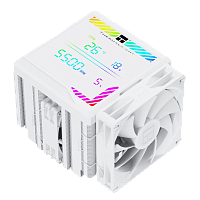 Кулер для процессора/ CPU Cooler Thermalright Peerless Assassin 140 Digital White (4-pin PWM, 165mm, Ni/ Cu, 6x6mm, 1x120mm + 1x140mm, 82.CFM, 29.6dBA, 1850RPM, S: 1200, 1700, 1851, 115X, 2011, 2066, A (PA140-DG-WH)