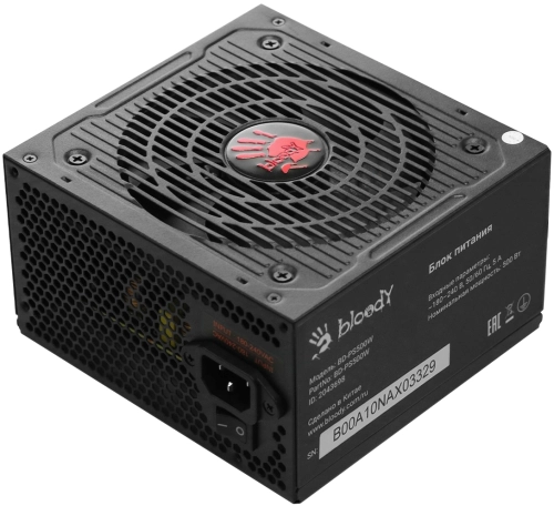 Блок питания Bloody ATX 500W BD-PS500W 80 PLUS WHITE (20+4pin) APFC 120mm fan 6xSATA RTL фото 6