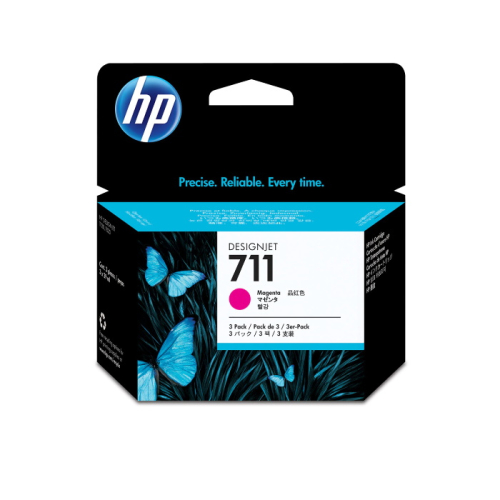 Картриджи HP 711 пурпурный, 29 мл, 3 шт. в упаковке (CZ135A)