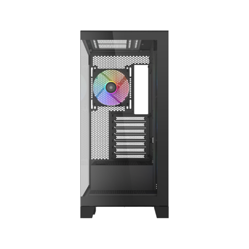 Корпус ПК без блока питания/ Case SAMA V50 Black, Midi-Tower, TG, 4x120mm ARGB, 2xUSB 3.0 + 1xUSB 3.1 Type-C, ATX, mATX, mITX Black (V50-BKADA4X1-GL)