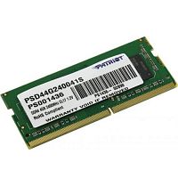 Модуль памяти Patriot 4GB DDR4 2400MHz PC19200 SODIMM CL17 1.2V SR RTL (PSD44G240041S)