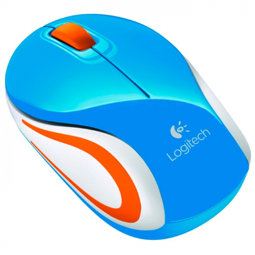 Мышь беспроводная Logitech M187 Mini синяя (910-002733)