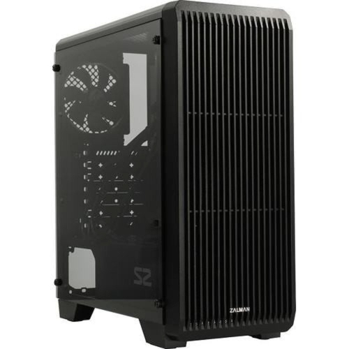 корпус ZALMAN S2 TG, ATX, BLACK, TEMPERED GLASS WINDOW, 2x3.5