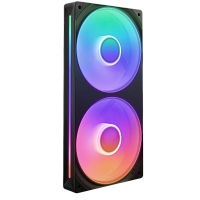 Кулер для корпуса ПК/ Case Cooler NZXT F240 RGB Core (120x120x25mm, 4-pin PWM, RGB, 75.12CFM, 30dBA, 2400RPM, Black, Single-Frame RGB Fan Unit) (RF-U24HF-B1)