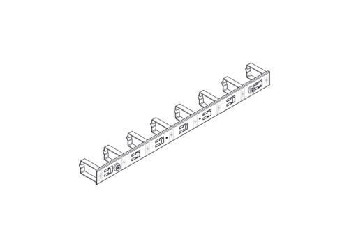 Systeme Electric вертикальный кабельный органайзер Uniprom, 2x8 колец, черный (UT8442)