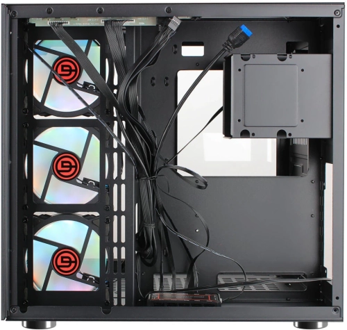 Корпус Ginzzu V530 RGB подсветка, контроллер CRC10, 4* 12R6 FAN 12CM RGB закаленное стекло 1*USB 3.0,1*USB 2.0, AU ATX фото 7