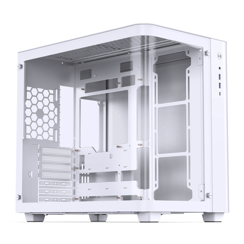 Корпус без блока питания/ Case JONSBO TK-3 White, Midi-Tower, TG, no fan, 2xUSB-A 3.2 + 1xUSB-C 3.2, ATX, mATX, mITX White