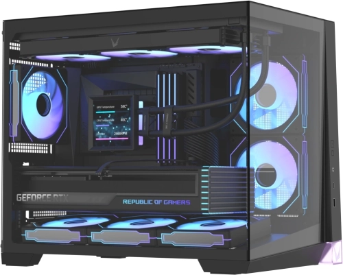 Корпус Formula Crystal Z4M черный без БП mATX 2x120mm 1xUSB2.0 1xUSB3.0 audio bott PSU (CRYSTAL Z4M BLACK)