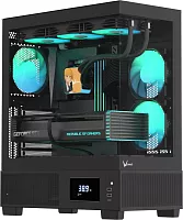 Корпус Formula Crystal E1 черный без БП ATX 9x120mm 2xUSB3.0 audio bott PSU