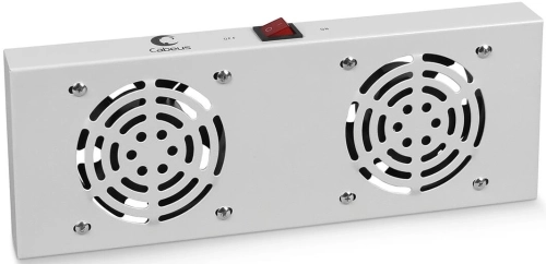 Cabeus TRAY-FAN2 Модуль вентиляторный с 2-я вентиляторами для установки в настенные шкафы серии SH-05F, цвет серый (RAL7035)