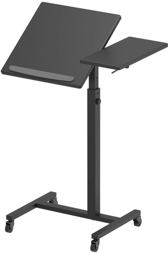 Kromax OMEGA-10 black,Стол-трансформер для ноутбука, проектора на колёсах, max 15 кг. (90552)