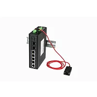Промышленный управляемый (L2+) коммутатор Gigabit Ethernet на 4GE RJ45 + 2 GE SFP порта с функцией мониторинга температуры/ влажности/ напряжения. Порты: 4 x GE (10/ 100/ 1000Base-T) + 2 x GE SFP (1000B (NS-SW-4G2G-L/IM)