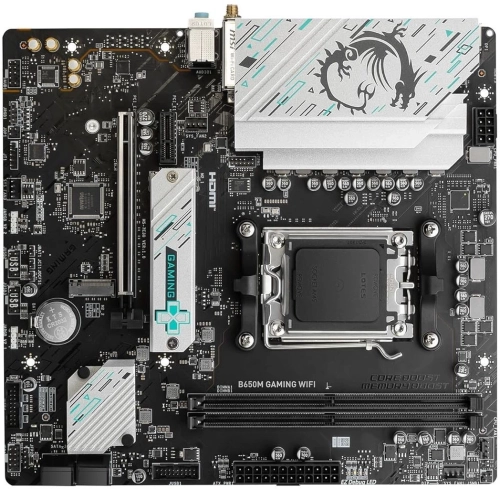 Материнская плата MSI B650M GAMING WIFI Socket AM5 AMD B650 2xDDR5 mATX AC`97 8ch(7.1) 2.5Gg RAID+VGA+HDMI+DP фото 2