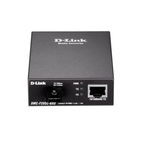 Трансивер/ DMC-F20SC-BXU WDM Media Converter 100Base-TX to 100Base-FX, SC, Single-mode, TX: 1310nm, RX: 1550nm, 20KM, Stand-alone (DMC-F20SC-BXU/ B1A) (DMC-F20SC-BXU/B1A)