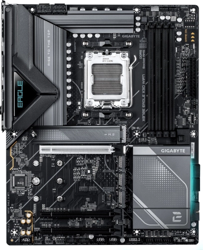 Материнская плата Gigabyte X870E EAGLE X WF7 Socket AM5 AMD X870E 4xDDR5 ATX AC`97 8ch(7.1) 5Gigabit RAID+HDMI (X870E EAGLE X3D WIFI7) фото 3