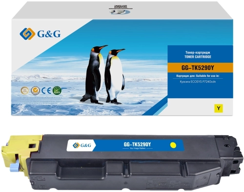 G&G toner-cartridge for Kyocera ECOSYS P7240cdn 13000 pages GG-TK5290Y with chip гарантия 36 мес.